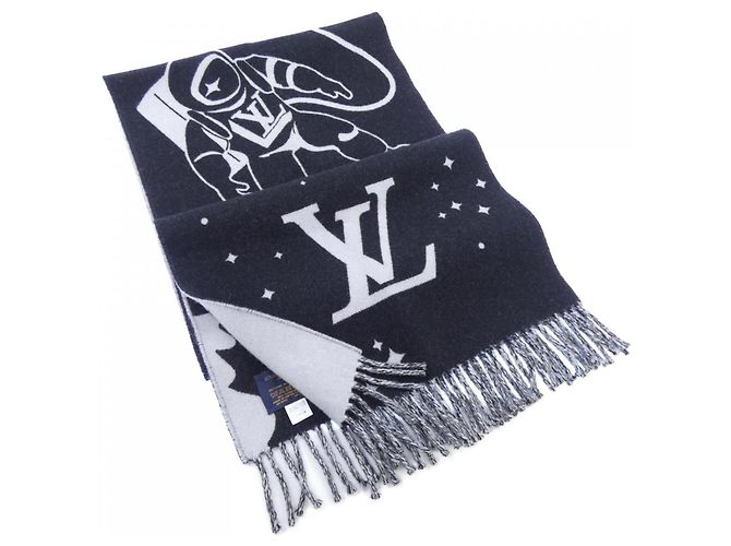 Écharpe en cachemire Louis Vuitton Marron Noir