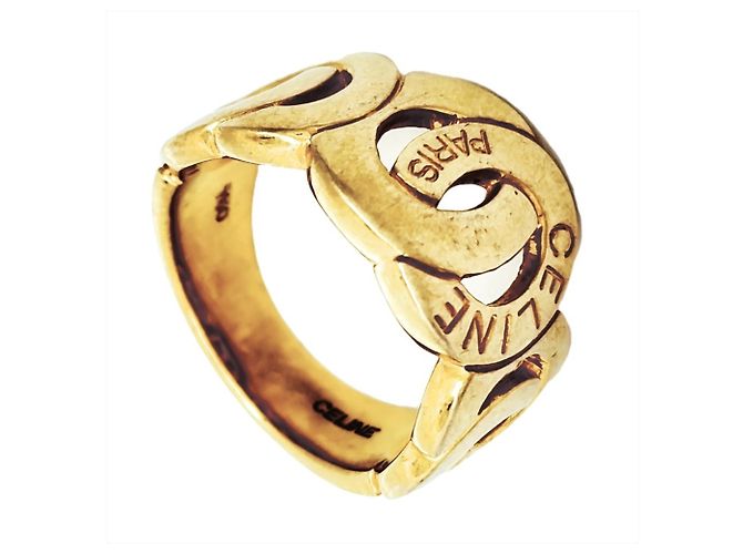 Céline Anello Logo Cerchio Celine Giallo