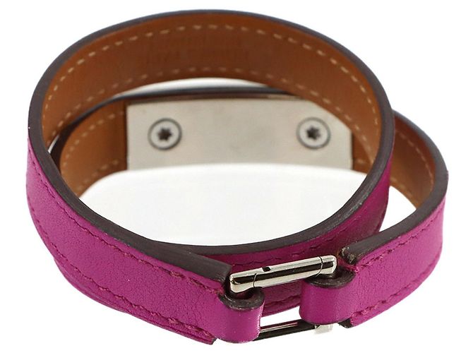 Pulseira Double Tour Rivale Hermès Roxo
