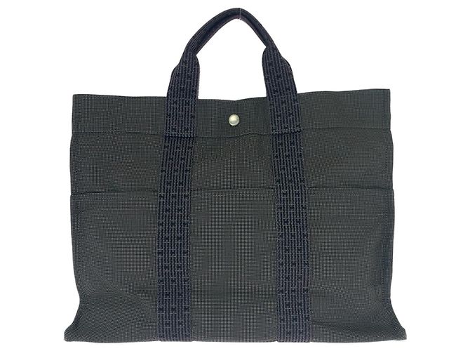 Hermès Hermes Canvas Herline MM Tote Bag Grey