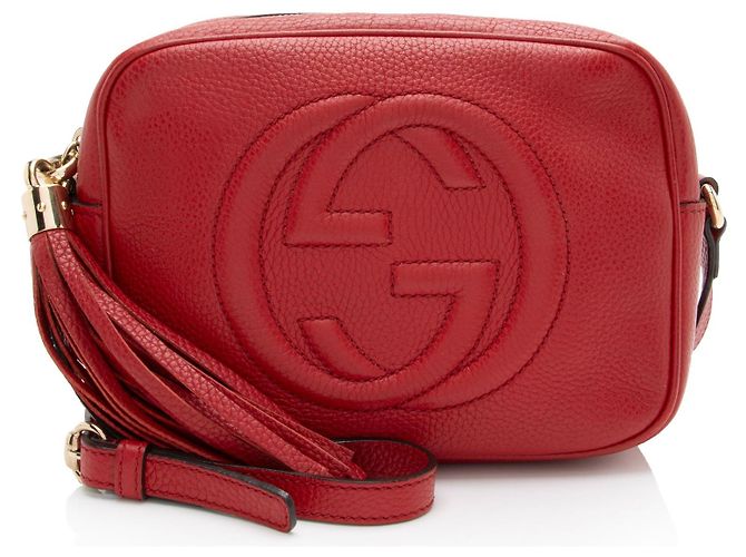 Borsa Disco Soho in pelle Gucci Rosso