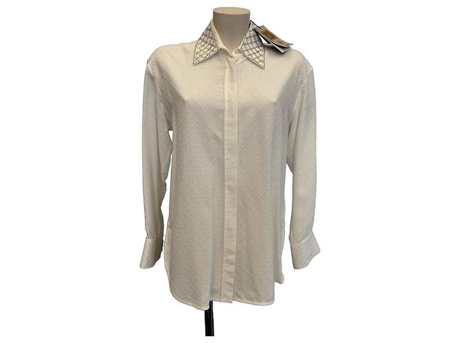 Golden Goose Batilda Bluse Weiß mit Strass und Viscose