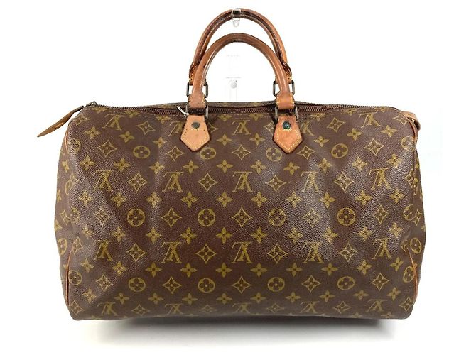 Sac à main Louis Vuitton Monogram Speedy 40 Marron Monogramme