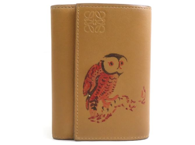 Loewe Tri-fold Wallet in Camel Leather