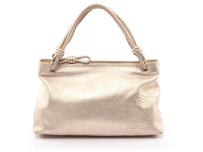 Bolsa Anagram Loewe Dourado