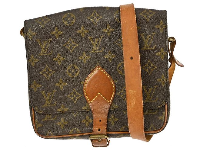 Cartouchiere Sac à main Cartouchière Monogram Canvas MM Louis Vuitton Marron