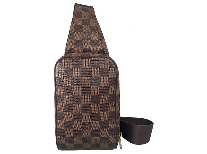 Bolsa transversal em canvas Damier marrom Louis Vuitton Damier ebene