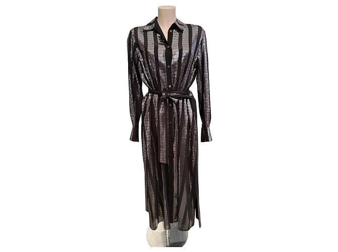 Golden Goose Kleid Schwarz Silber