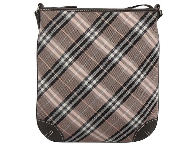 Burberry Nova Check Etichetta Blu Tela Rosa