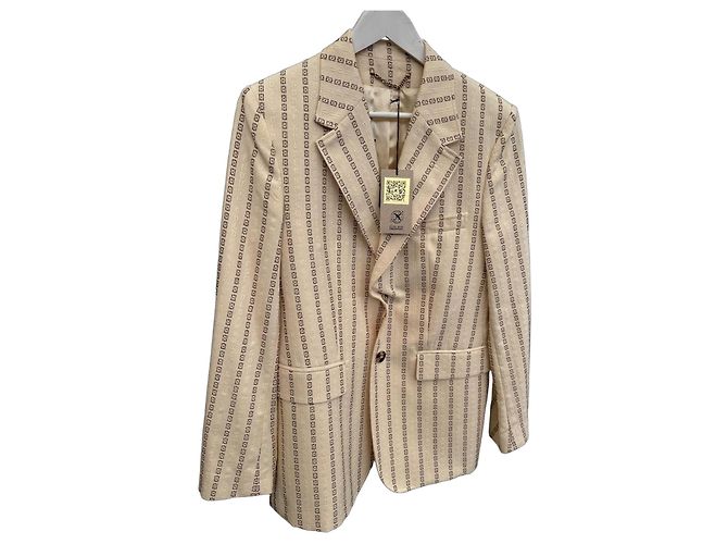 Golden Goose Blazer Creme Baumwolle Größe 44 Roh