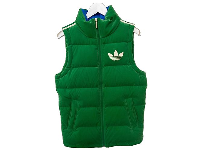 Adidas Weste Samt Dunkelgrün