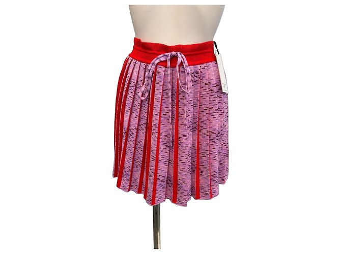 Falda Missoni de lana roja