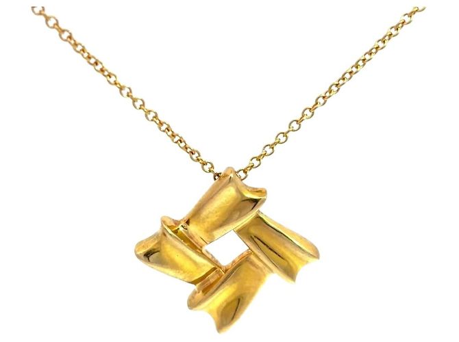 Collier carré en ruban nœud Tiffany & Co.
