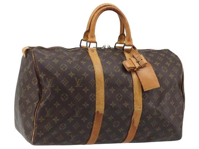 LOUIS VUITTON Bolsa Boston Monogram Keepall 45 M41428 LV Auth bs33963 Monograma