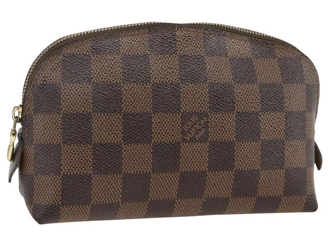 LOUIS VUITTON Kosmetiktäschchen PM Damier Ebene N47516 Authentisch LV AMZ466