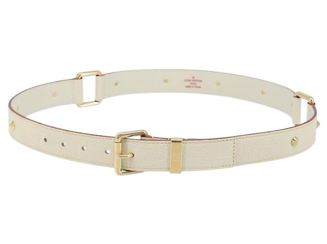 LOUIS VUITTON Sangle Suhari 40,6"" Blanche LV Auth gh1952A