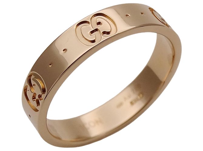 Anel Gucci Icon Slim em ouro rosa e rosa Dourado
