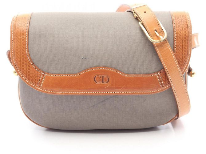 Borsa a Spalla con Logo CD Christian Dior Marrone