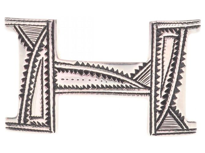 Accessoire Boucle H Hermès Argenté
