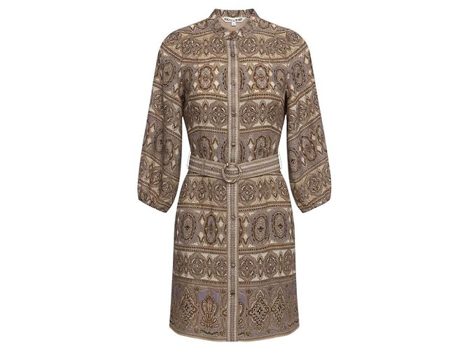 Vestido Kumar Multi Pedra Caqui da Veronica Beard