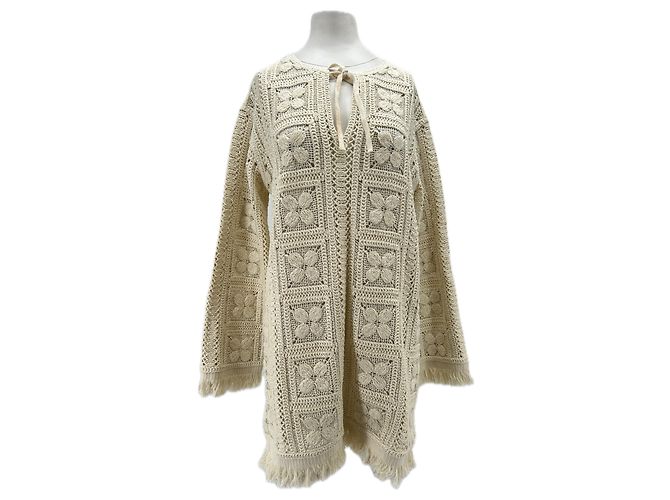 Robe en crochet Isabel Marant Pour H&M Beige Coton M