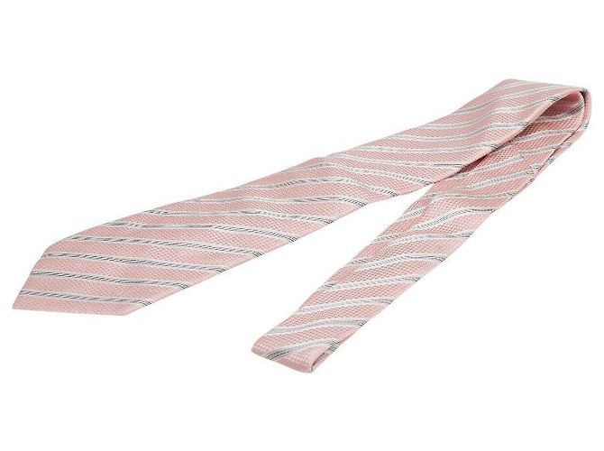 Cravate en soie Louis Vuitton Marron Rose