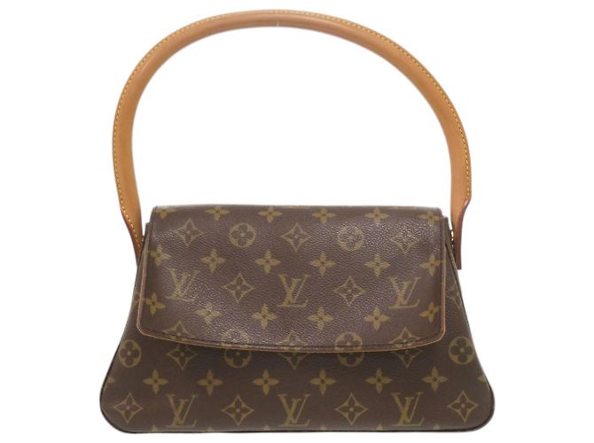 Sac à main Mini Looping Monogram Louis Vuitton Marron