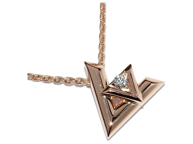 Louis Vuitton 18K Roségold Volt One PM Anhänger Halskette Q93813 Golden