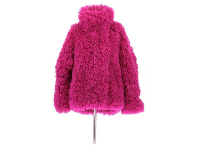 Goldbergh Rosa Bonbon Daunenjacke mit Fell Pink