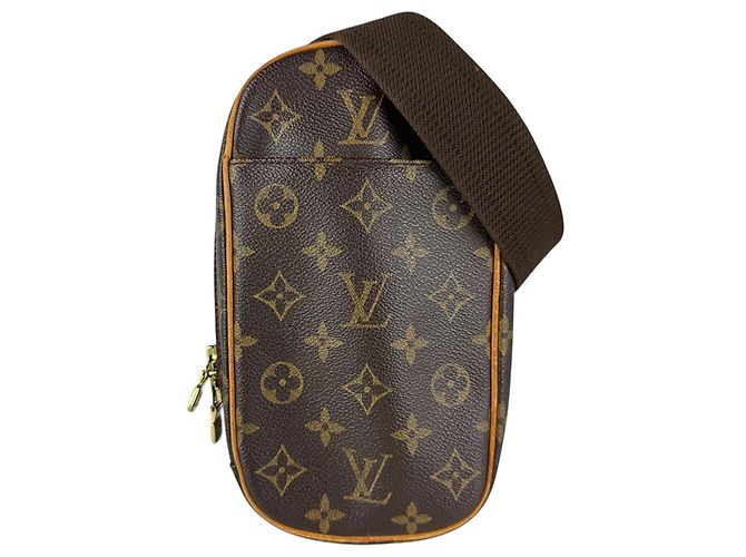 Borsa a tracolla Pochette Monogram Louis Vuitton Marrone Monogramma