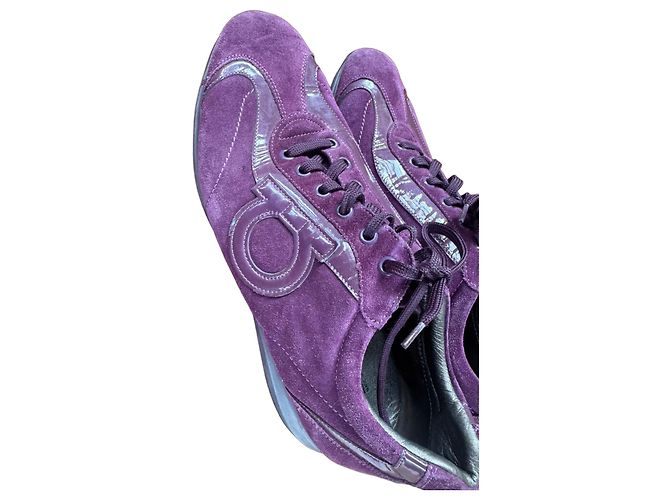 Salvatore Ferragamo Baskets en daim violet