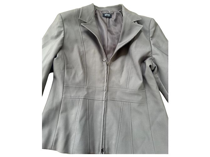 Autre Marque Gray zip jacket polyester Grey