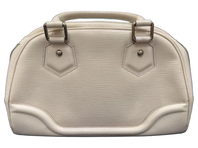 Bowling Louis Vuitton Epi Pont-Neuf marfim Branco
