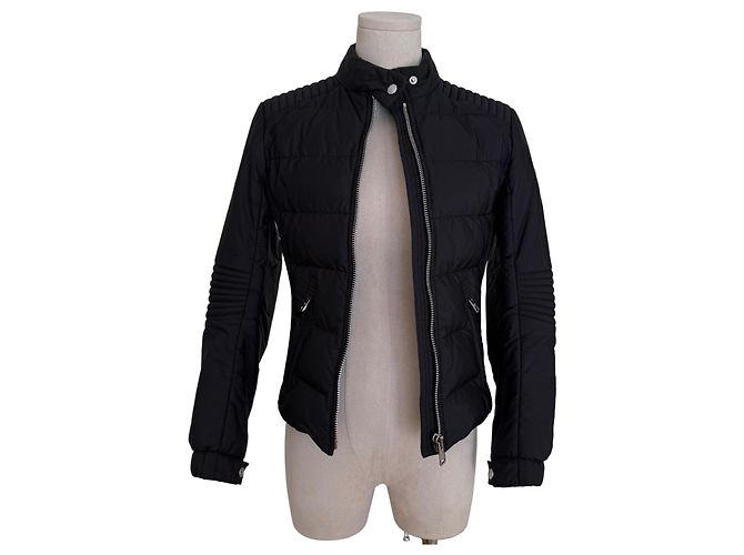 Prada Black Down Jacket Polyester Size 38