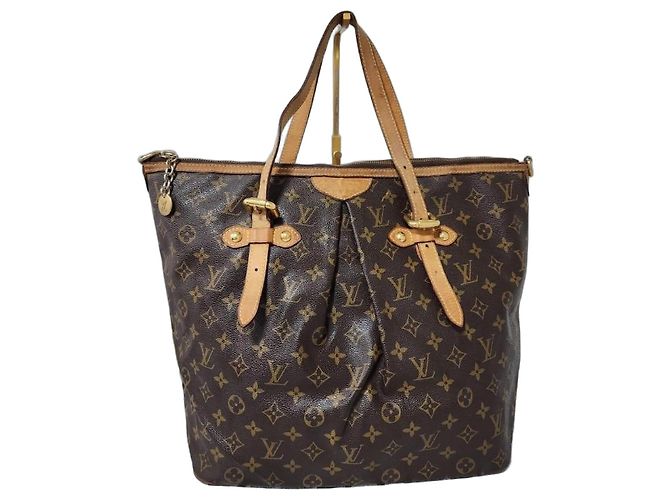 LOUIS VUITTON Bolsa de Ombro Monogram Palermo GM Marrom/Bege