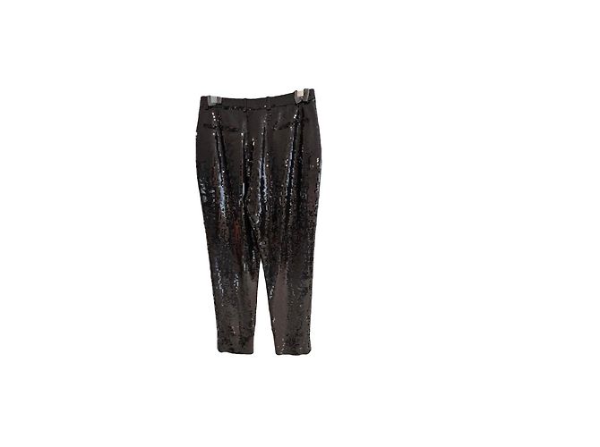 Saint Laurent Paillettenhose Schwarz