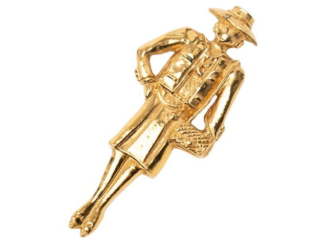 Broche Chanel Mademoiselle Dorado