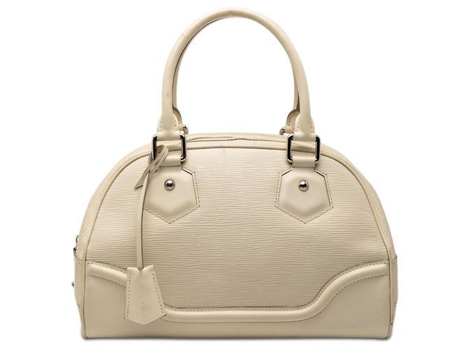 Louis Vuitton Bowling Montaigne PM en Épi Blanc Écru