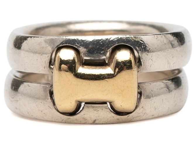 Ring Anillo Historia Hermès en Plata y Oro Amarillo