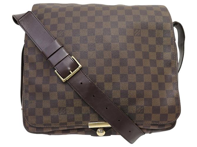 BOLSA LOUIS VUITTON ABBESSES M45257 EM CANVAS DAMIER EBENE Marrom