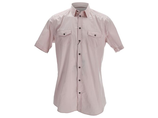 Camicia con bottoni Dolce & Gabbana in cotone rosa