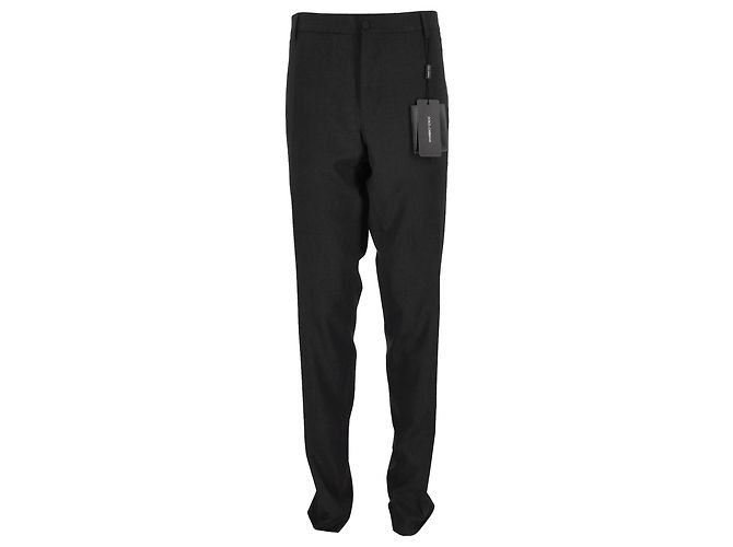 Pantaloni dritti in lana nera Dolce & Gabbana Nero