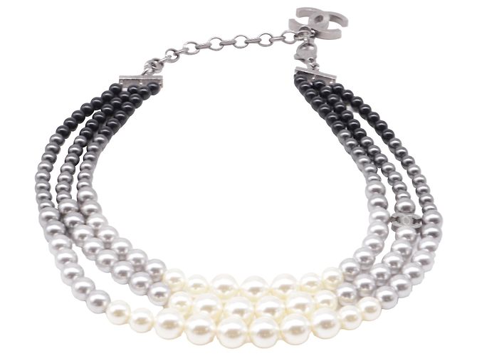 Timeless Collana multi-strato in perle finte multicolori di Chanel Multicolore