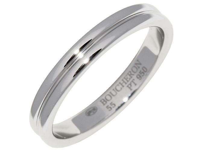 Boucheron Godron Pt950 Ring Größe 55 Silber