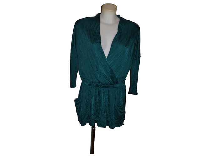 Top Patrizia Pepe Verde Petrolio Stile Mini Abito