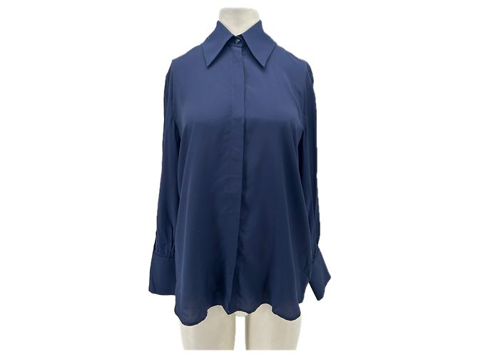 Autre Marque VAKKO Bluse Marineblau Größe 36
