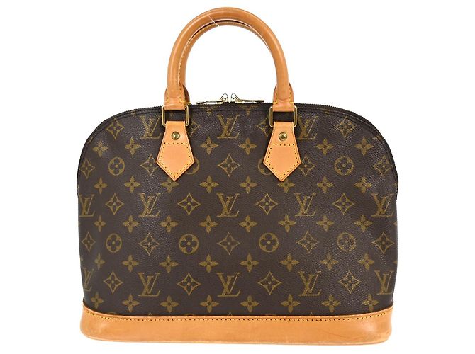 Louis Vuitton Alma Handbag Monogram Canvas PM Brown