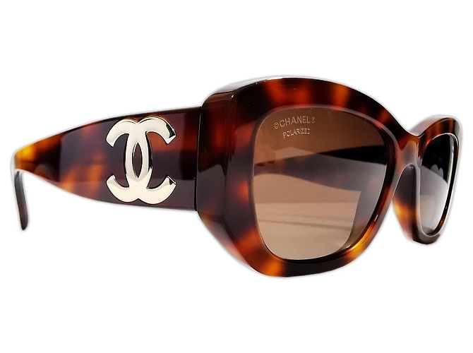 Chanel Rectangle Brown Tortoise Sunglasses - 5493 - c.1295/S9