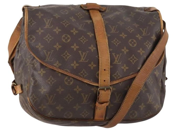 LOUIS VUITTON Bolsa de Ombro Monogram Saumur 35 M42254 LV Auth bs33791 Monograma