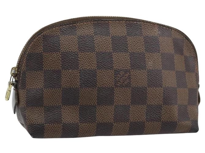 LOUIS VUITTON Kosmetiktäschchen PM Damier Ebene N47516 Authentisch LV BA11689